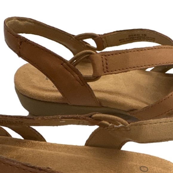 Earth Origins Leather Fisherman Sandals Berri cognac brown women’s shoes size 5M - Picture 6 of 9